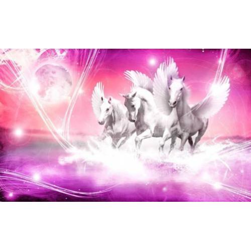 Paarden fotobehang XL Pegasus roze, *Muurdeco4kids