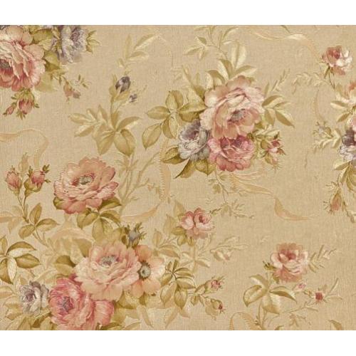 engelse bloemen glim satijn exclusief behang x42