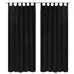 vidaXL Micro-Satijnen Gordijnen met Ringen 140 x 175 cm 2 st