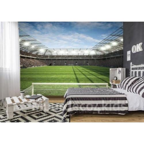 Voetbal Stadion fotobehang 4 - XL, VLIES *Muurdeco4kids
