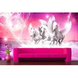 Paarden fotobehang XL Pegasus roze, *Muurdeco4kids