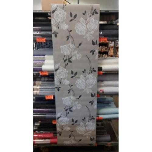 Zwart wit grijs vliesbehang €6,50 op=op