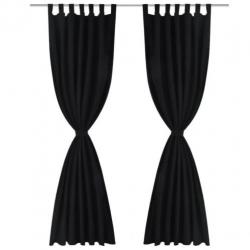 vidaXL Micro-Satijnen Gordijnen met Ringen 140 x 175 cm 2 st