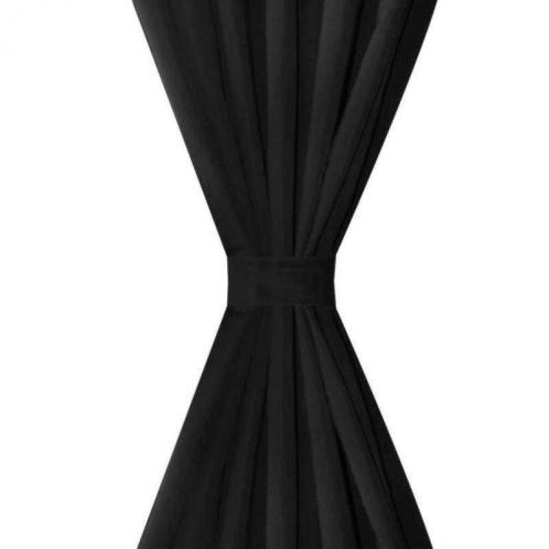 vidaXL Micro-Satijnen Gordijnen met Ringen 140 x 175 cm 2 st