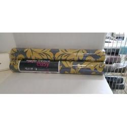 Behang barok style grijs mosterd geel nieuw
