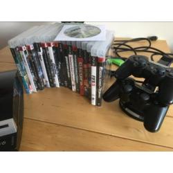 PS3 met 17 spellen en toebehoren