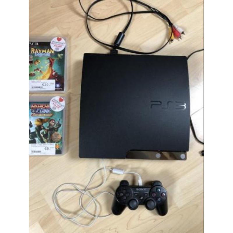 PS 3 + controller + spellen