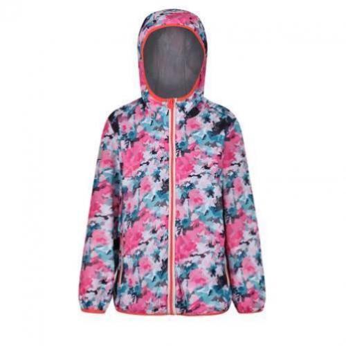 Regatta Printed Lever softshell jack roze (kids) maat 164