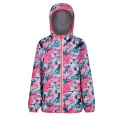 Regatta Printed Lever softshell jack roze (kids) maat 164