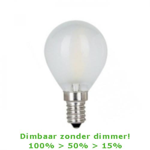 LED E14-G45 Filament Bulb 4W - 3-staps Dimbaar - 2700K - 450 Lm
